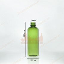 Bộ chai nhựa pet 100ml vai tròn 4 màu